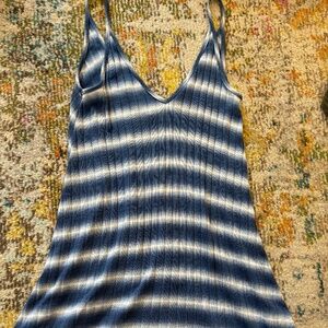 Aqua Striped Dress